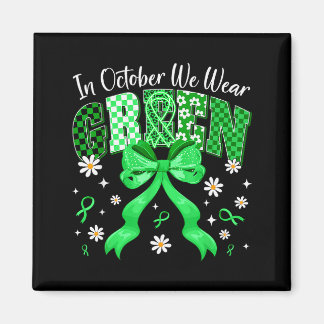 Aimant In October We Wear Green For Dwarfism Awareness Gi