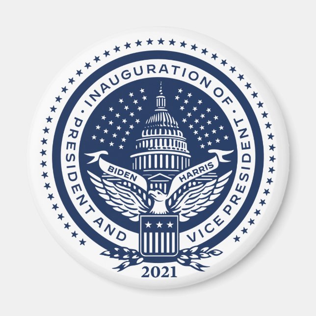 Aimant Inauguration du logo inaugural du président Biden  (Devant)