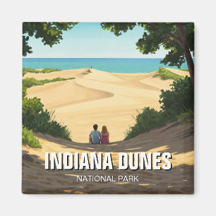 Aimant Indiana Dunes National Park Travel Couple