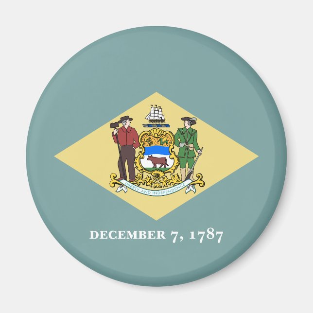 Aimant Indicateur d'état du Delaware (Devant)