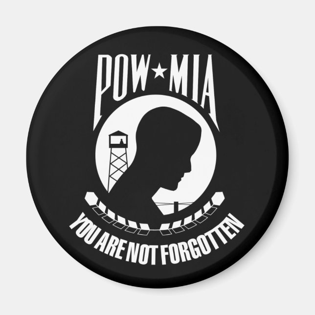 Aimant Indicateur POW*MIA (Devant)