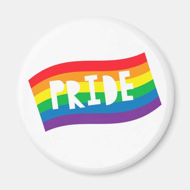 Aimant Indicateur Rainbow de Pride (Devant)