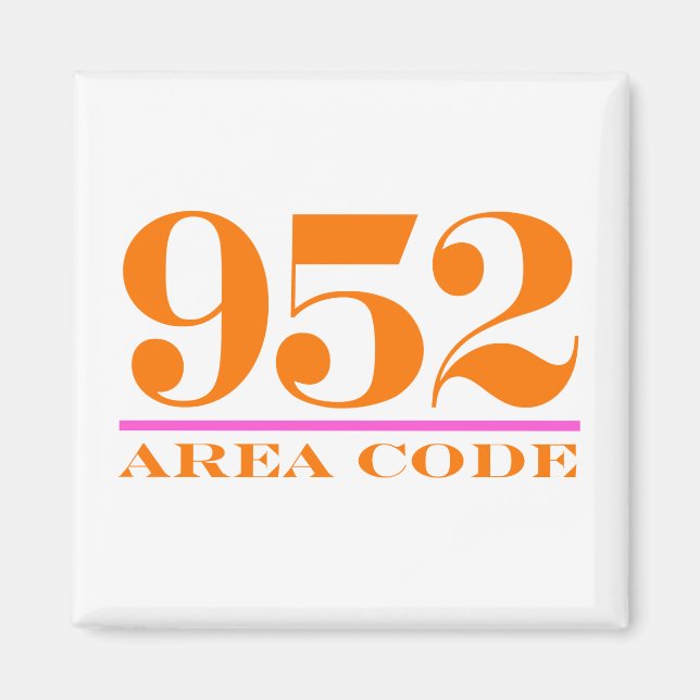 Aimant Indicatif régional 952 (Devant)