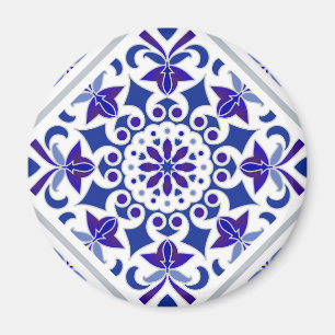 Aimant Indigo Azulejos Portuguese Blue and white tiles