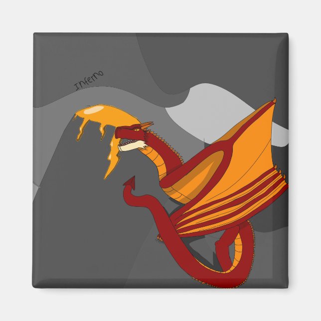 Aimant Inferno le dragon de feu (Devant)