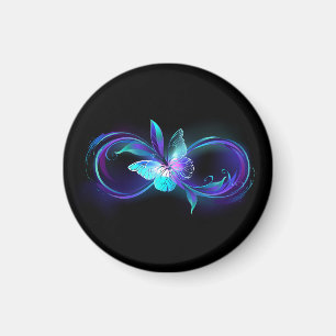 Aimant Infinité brillante avec papillon magique