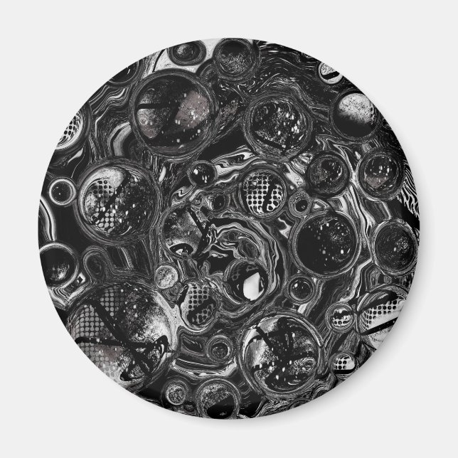 Aimant Infinité noire et blanche (Devant)