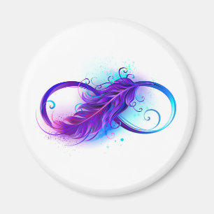 Aimant Infinity with purple feather
