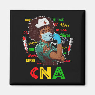 Aimant Infirmière afro-américaine Noire Histoire Mois Fie