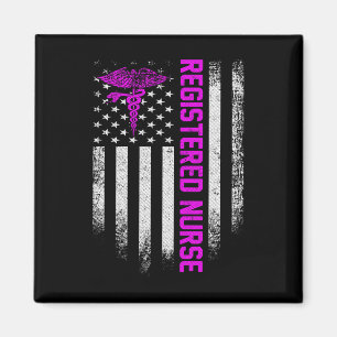 Aimant Infirmière américaine inscrite vintage Usa Rn Infi