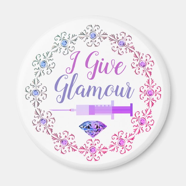 Aimant Infirmière glamour abattu mignon drôle médical pou (Devant)