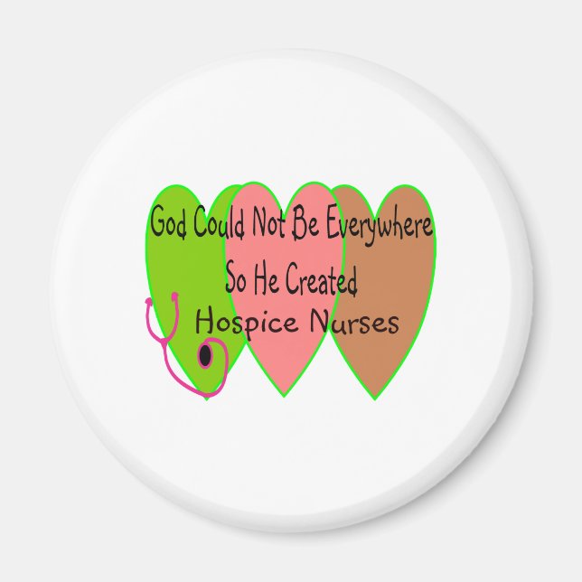 Aimant Infirmière Hospice "Dieu ne pouvait être partout" (Devant)