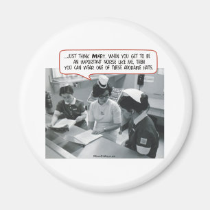 Aimant Infirmière importante - casquette adorable