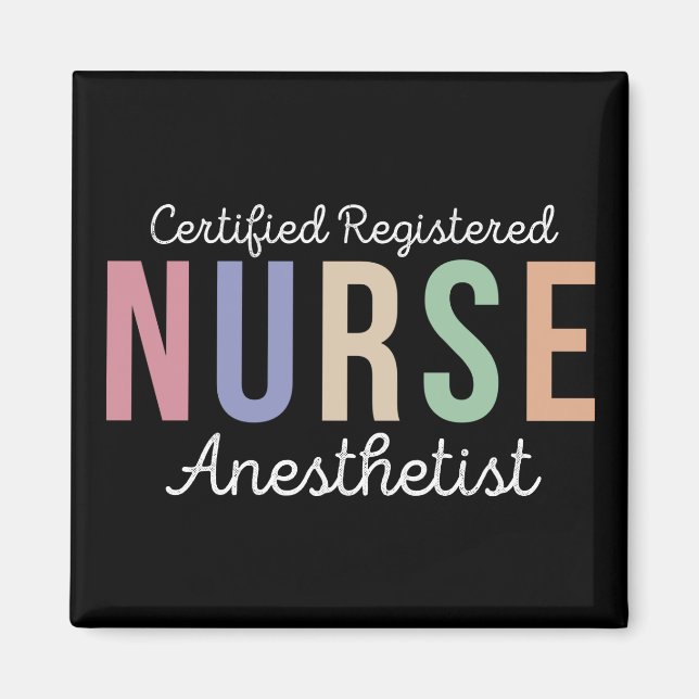 Aimant Infirmière inscrite certifiée Anesthetist CRNA (Devant)