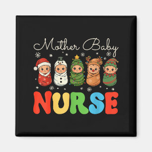 Aimant Infirmière Mère Bébé Noël Mbu Soins Post-partum