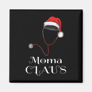 Aimant Infirmière Noël Moma Claus Correspondant Pyjama Pè