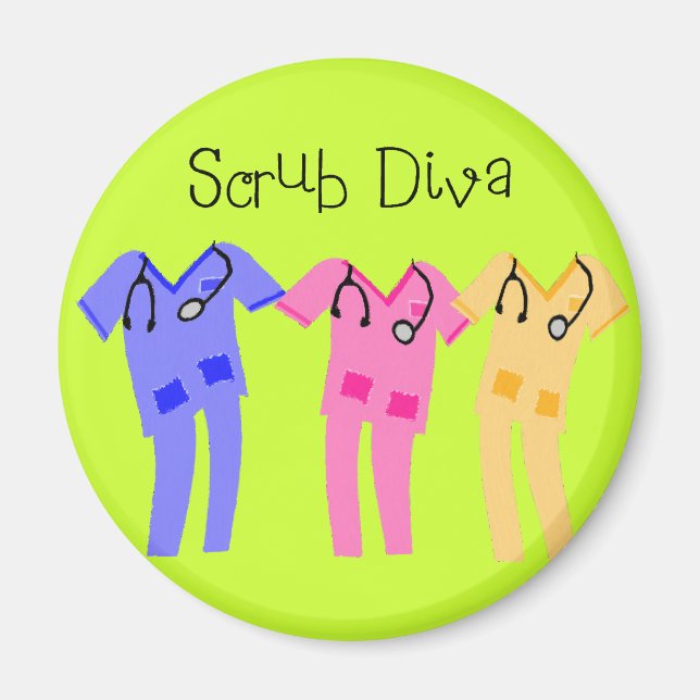 Aimant Infirmière ou Scub Médicale (Devant)