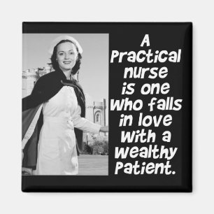 AIMANT INFIRMIÈRE PRATIQUE RÉTRO - HUMOUR - LPN