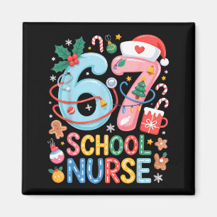 Aimant Infirmière scolaire drôle 67 Noël Xmas Meme Fête
