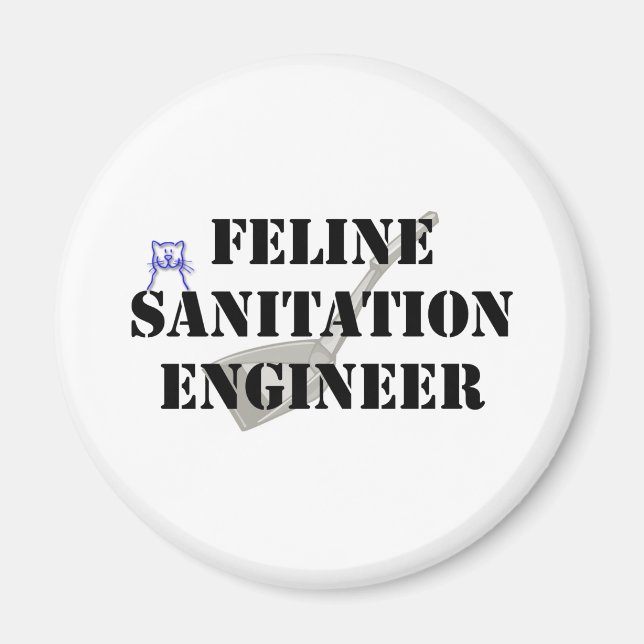 Aimant Ingénieur Sanitaire Feline (Devant)