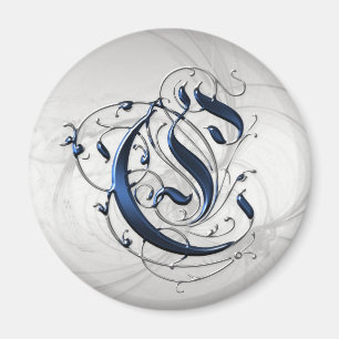 Aimant Initiale vintage C