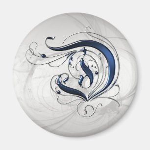 Aimant Initiale Vintage D