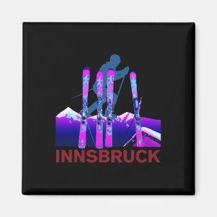 Aimant Innsbruck Ski Et Snowboard Retro 90s Innsbr