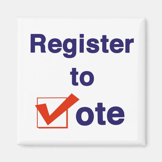 Aimant Inscrivez-Vous Au Vote 2024 (Devant)
