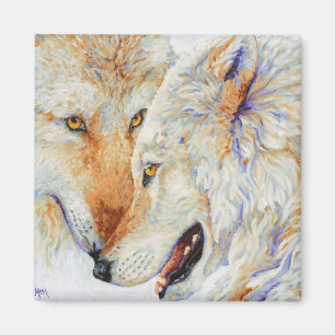 Aimant Inséparable - duo de loup