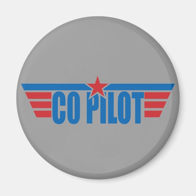 Aimant Insigne d'ailes du copilote - Aviation (Devant)