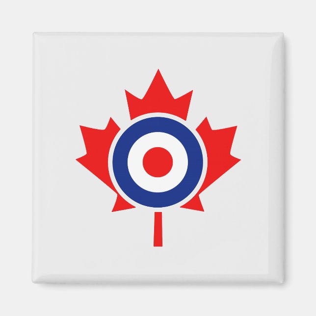 Aimant Insigne de morue de la feuille d'érable canadienne (Devant)