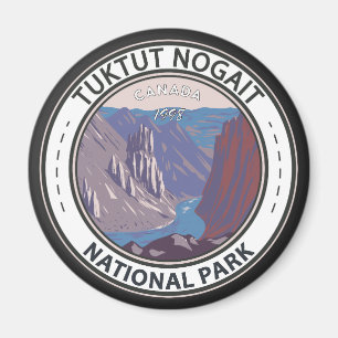 Aimant Insigne du Canada du parc national Tuktut Nogait