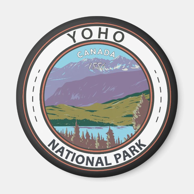 Aimant Insigne du Canada du parc national Yoho (Devant)