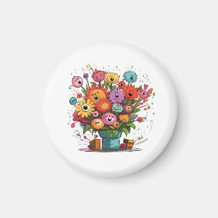 Aimant Insigne floral Fleurs, cadeau aimanté, pour toutes