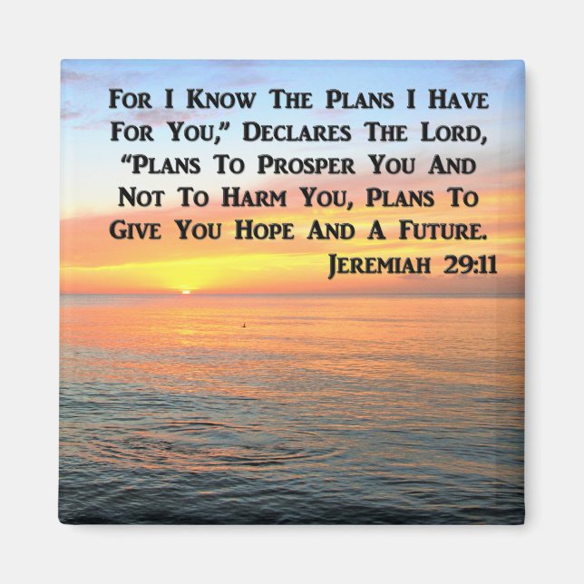 AIMANT INSPIRANT JEREMIAH 29:11 SCELER (Devant)
