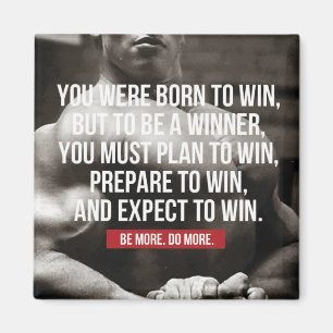 Aimant Inspiration - Né Pour Gagner - Exercice
