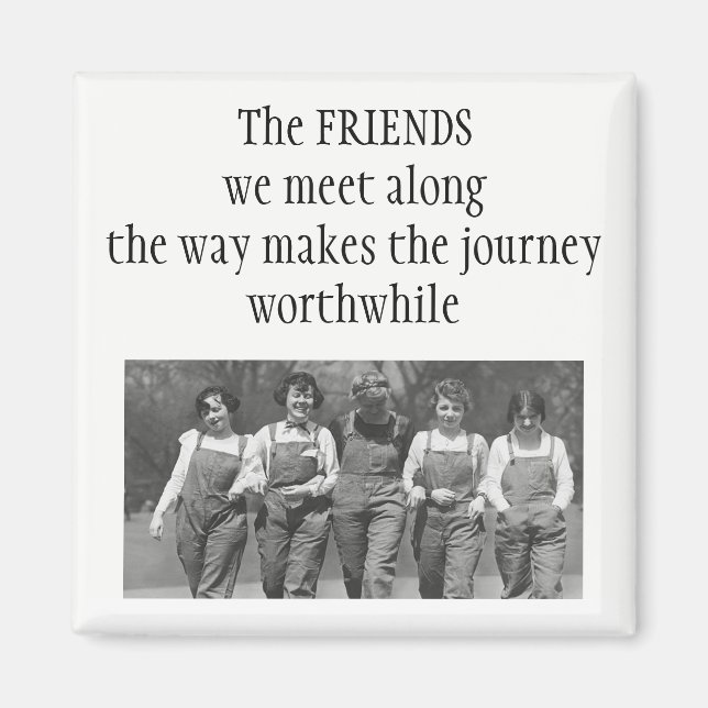 Aimant Inspirational Along the Journey Friendship Cote (Devant)