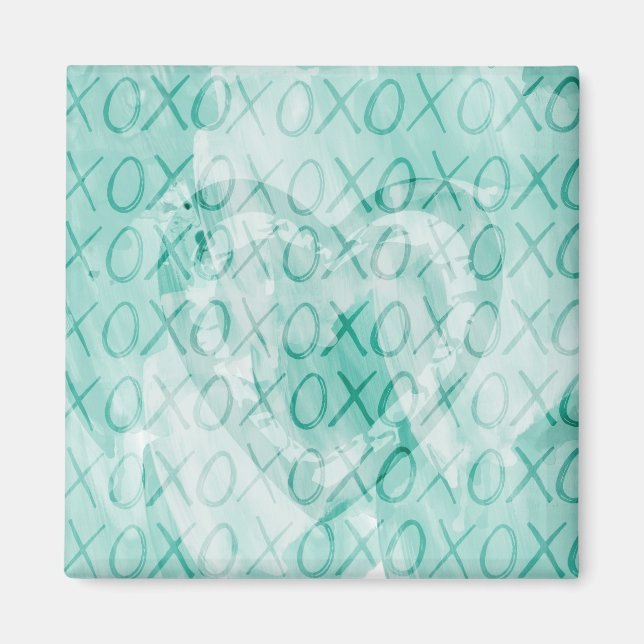 Aimant Inspirational Mint XOXO Love (Devant)