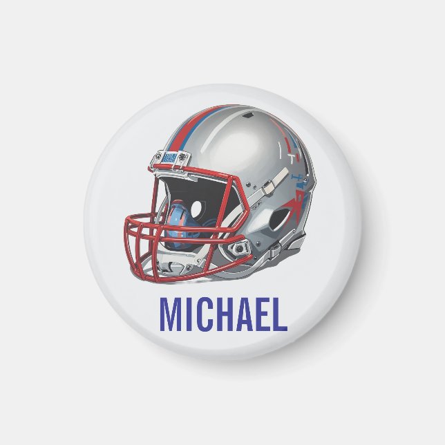 Aimant Inspirational Motivational Football Helmet Name (Devant)
