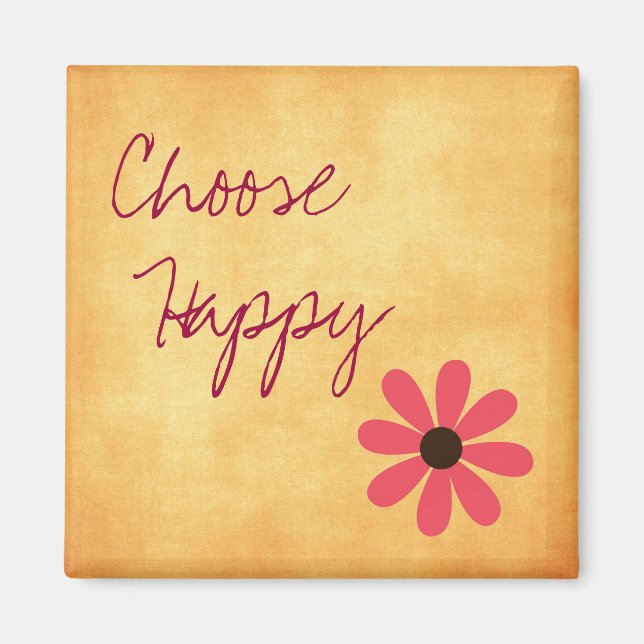 Aimant Inspirationnel Choisir Heureux (Devant)
