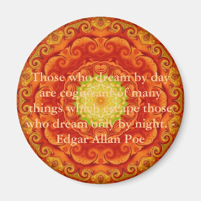 Aimant Inspirationnel Edgar Allan Poe Citation sur les rê (Devant)
