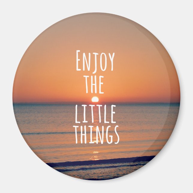 Aimant Inspirationnel Profitez de la petite citation (Devant)
