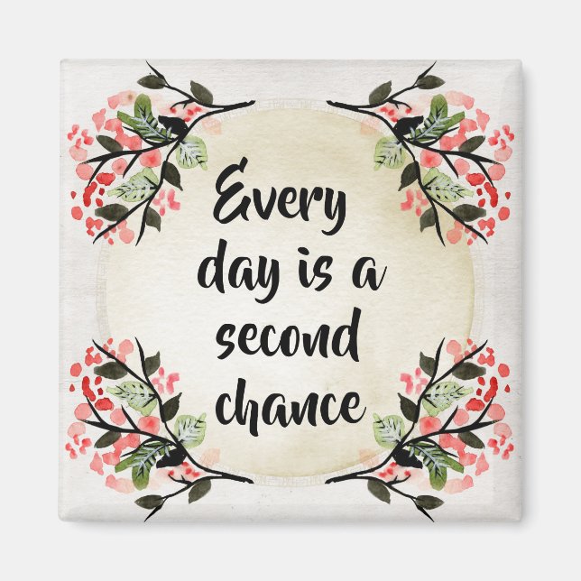 Aimant Inspirations de Becca - Chaque jour seconde chance (Devant)