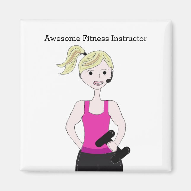 Aimant Instructeur de conditionnement physique génial (Devant)