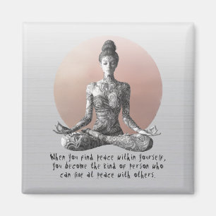 Aimant Instructeur de méditation Yoga Reiki Master Lotus
