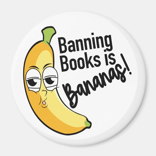 Aimant Interdiction des livres de bananes (Devant)