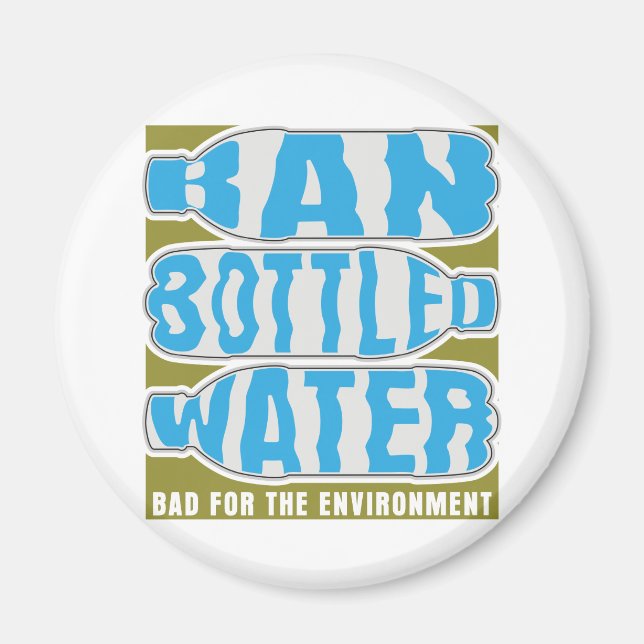 Aimant Interdire l'eau embouteillée (Devant)