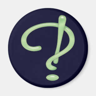 Aimant Interrobang ! Verre vert