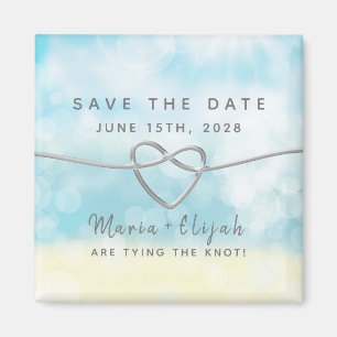 Aimant Invitation magnétique simple bleue pour annoncer l