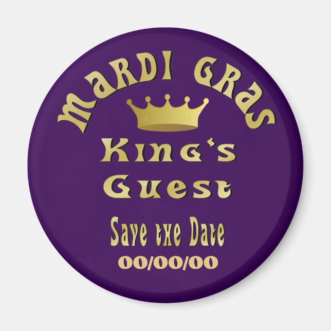 Aimant Invité du roi Sauvez la date (Devant)